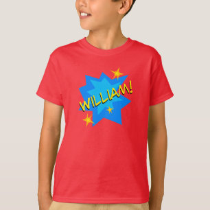 Custom Name Superhero Boy's T-Shirt