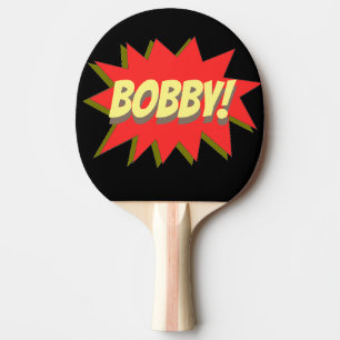 Custom Name Superhero Ping Pong Paddle