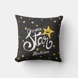 Custom name Superstar Throw Pillow