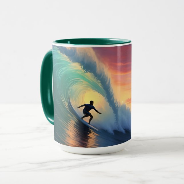 Custom Name Surfing Mug (Front Left)