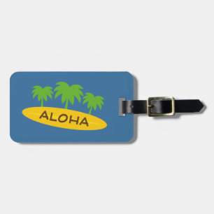 Custom name surfing theme travel luggage tags