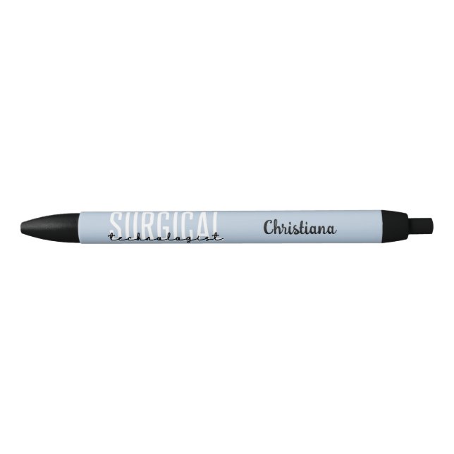 Custom Name Surgical Technologist Med Surg Tech  Black Ink Pen (Front)