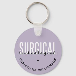 Custom Name Surgical Technologist Med Surg Tech Keychain