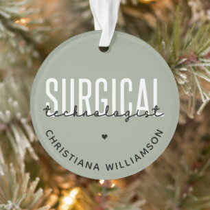 Custom Name Surgical Technologist Med Surg Tech Ornament