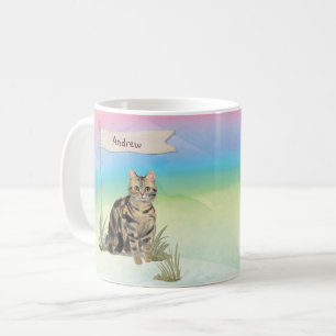 Custom Name Tabby Cat Pet Coffee Mug