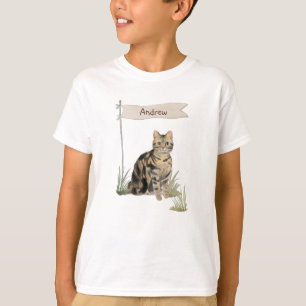 Custom Name Tabby Cat Pet T-Shirt
