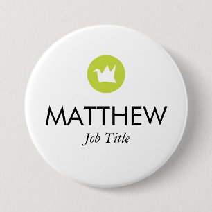 Custom Name Tag 3 Inch Round Button