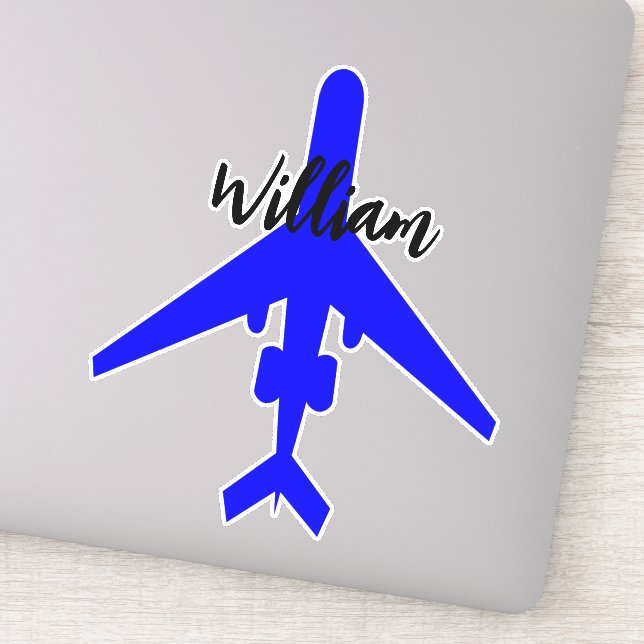 (Custom Name Tag) Airplane Travel Suitcase  (Detail)