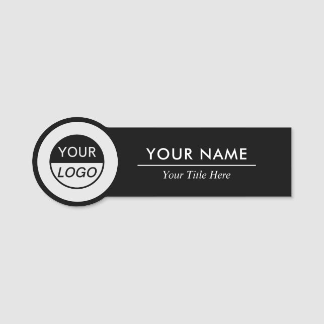Custom Name Tag (for Round Company Logo) (Front)
