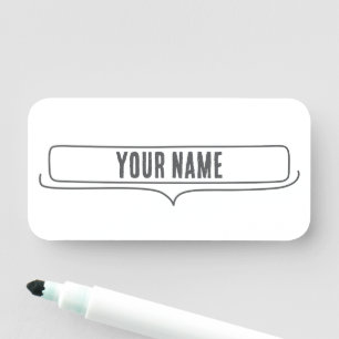 Custom Name Tag – Speech Frame