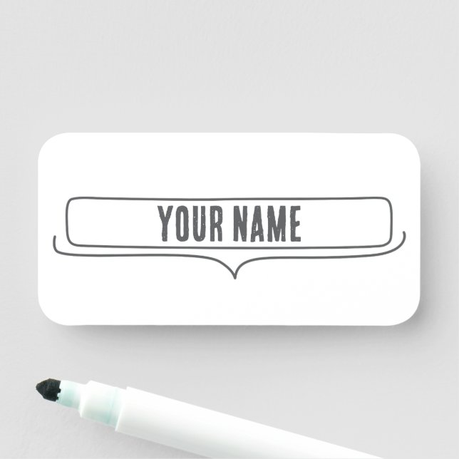 Custom Name Tag – Speech Frame (In Situ)
