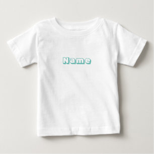 Custom name teal text cute baby T-Shirt