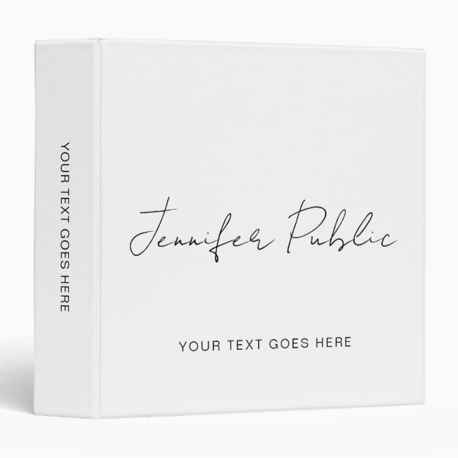 Custom Name Template Add Script Text Logo Binder (Front/Spine)