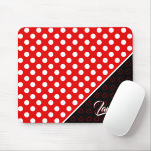 Custom Name Template, Striking Red And Black Mouse Pad