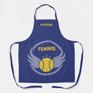 Custom Name Tennis Ball with Wings Apron