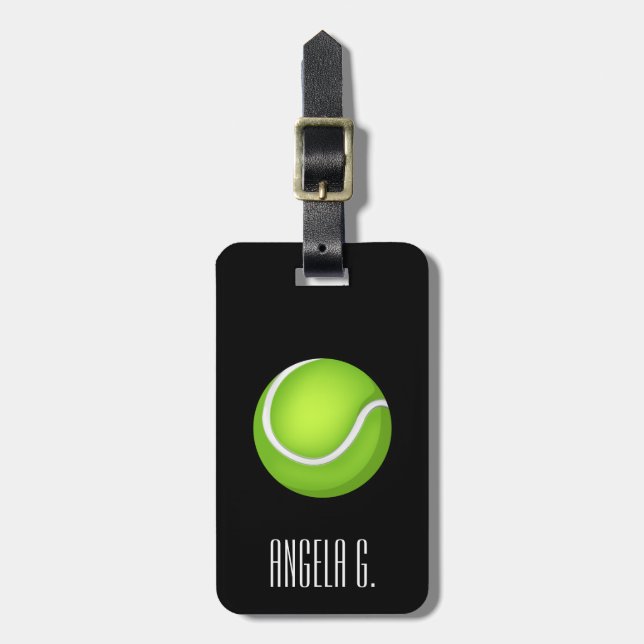 Custom Name Tennis Luggage Tag (Front Vertical)