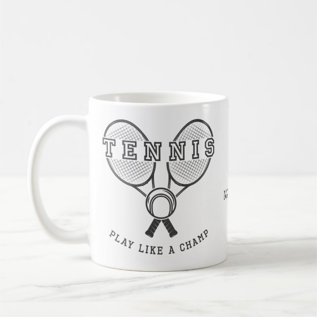 Custom name TENNIS mugs (Left)
