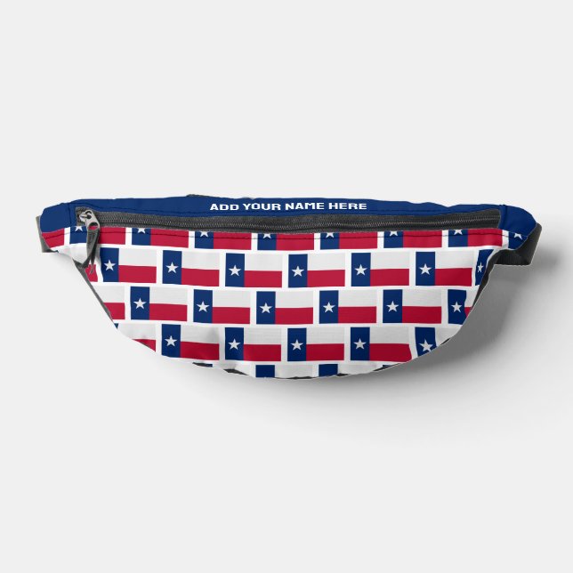 Custom Name TEXAN FLAG OF TEXAS Fanny Pack (Lay Down)