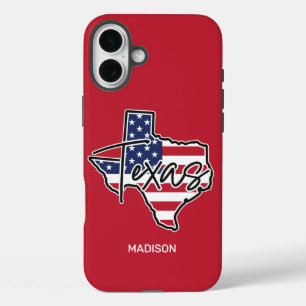 Custom Name Texas iPhone 16 Plus Case