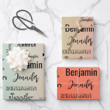 Custom Name Text Abstract Pastel Orange Gradient
