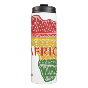Custom Name & Text Africa Thermal Tumbler