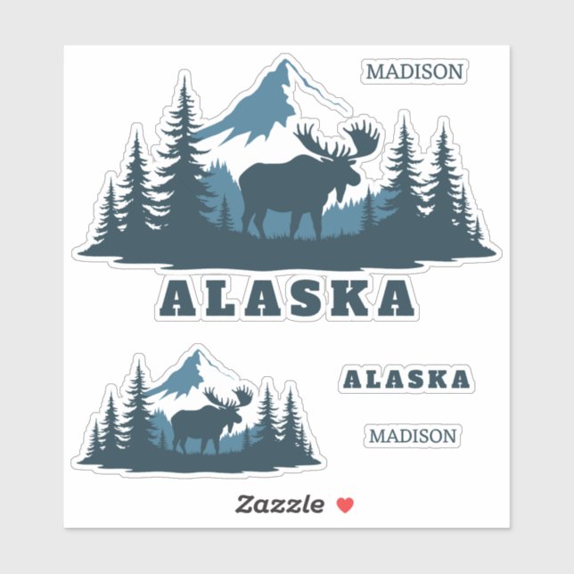 Custom Name & Text ALASKA (Sheet)