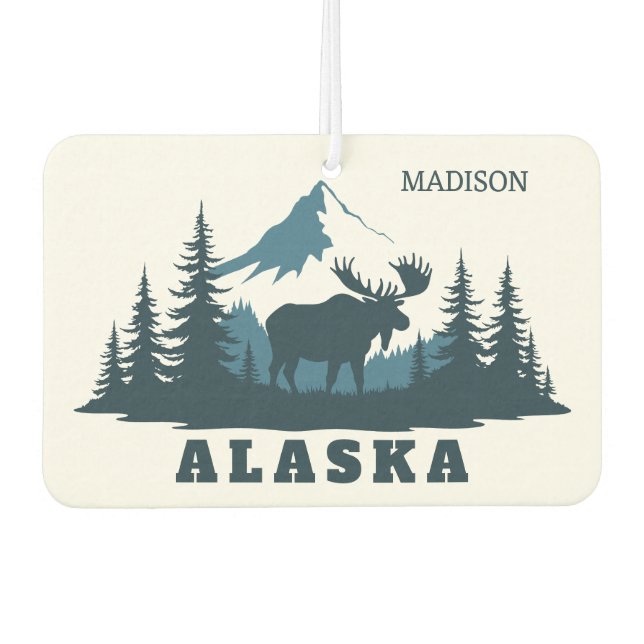 Custom Name & Text ALASKA Air Freshener (Front)