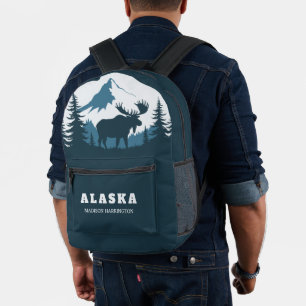Custom Name & Text ALASKA Printed Backpack