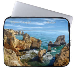 Custom Name & Text Algarve, Portugal Laptop Sleeve