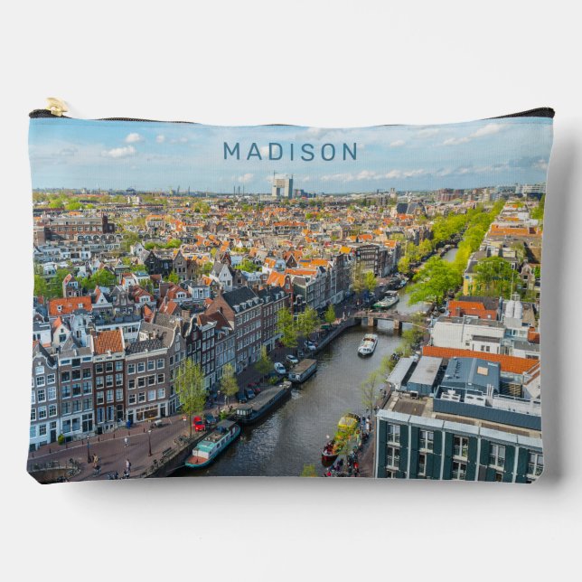Custom Name & Text Amsterdam Accessory Pouch (Front)