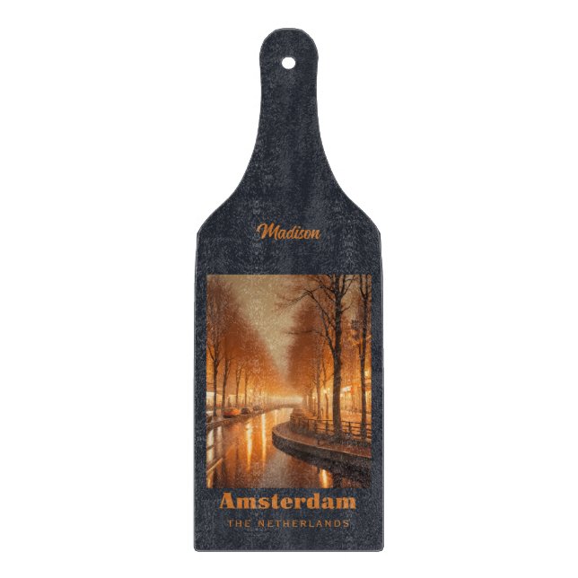 Custom Name / Text Amsterdam Cutting Board (Front)
