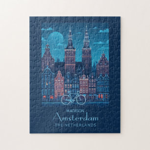 Custom Name / Text Amsterdam Jigsaw Puzzle