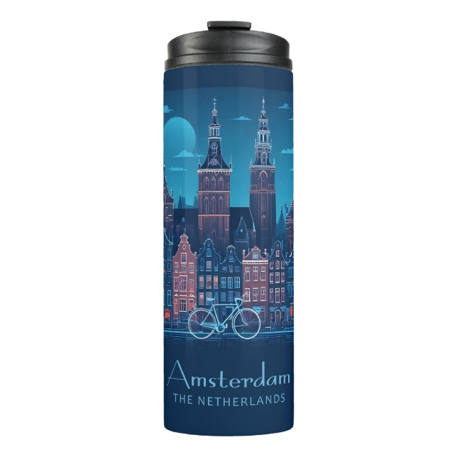 Custom Name / Text Amsterdam Thermal Tumbler (Front)