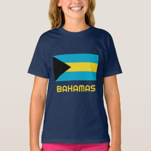 Custom Name & Text Bahamas Flag T-Shirt