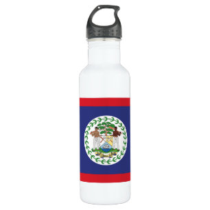 Custom Name & Text Belize Flag 710 Ml Water Bottle