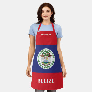 Custom Name & Text Belize Flag Apron
