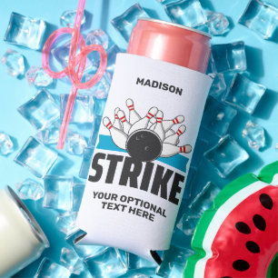 Custom Name & Text Bowling Strike Seltzer Can Cooler