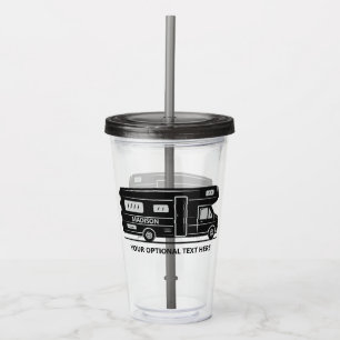 Custom name & text Camper Van tumblers