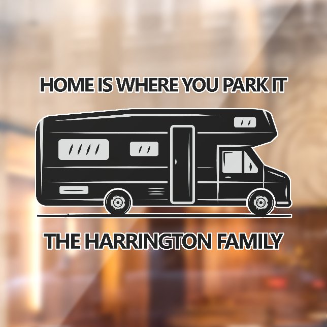 Custom Name & Text Camper Van Window Cling (Sheet 2)