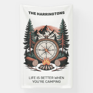 Custom Name & Text Camping Banner