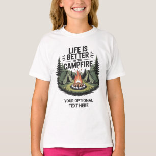 Custom Name & Text Camping T-Shirt