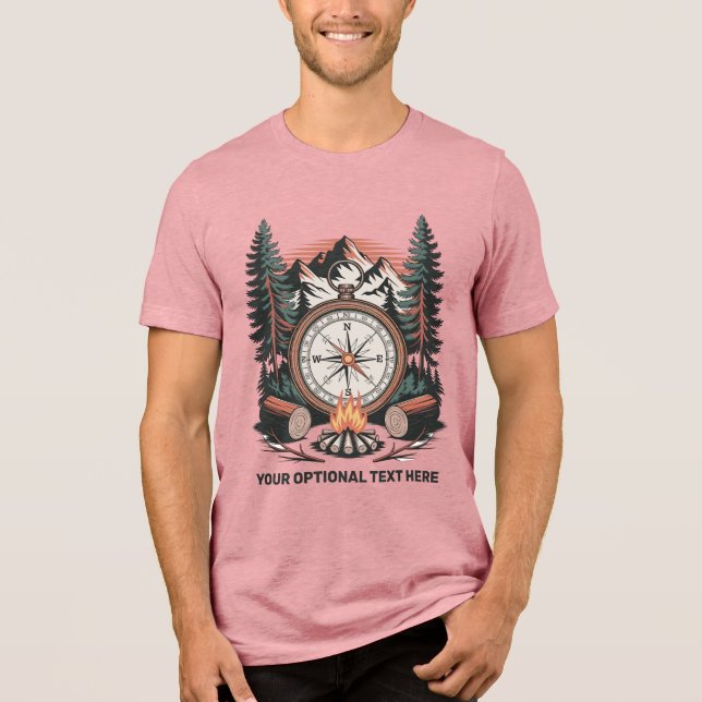 Custom Name & Text Camping Tri-Blend Shirt (Front)