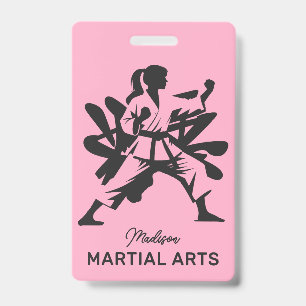 Custom Name, Text & Color Martial Arts Badge