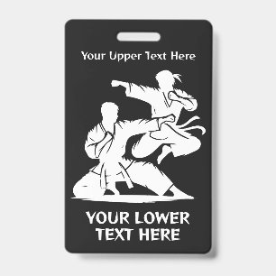 Custom Name, Text & Color Martial Arts Badge