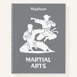 Custom Name, Text & Color Martial Arts Notebook