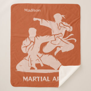 Custom Name, Text & Color Martial Arts Sherpa Blanket