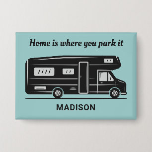 Custom name, text & colour Camper Van