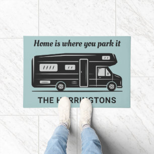 Custom name, text & colour Camper Van Doormat