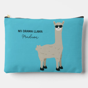 Custom Name, Text & Colour Cool Llama Accessory Pouch