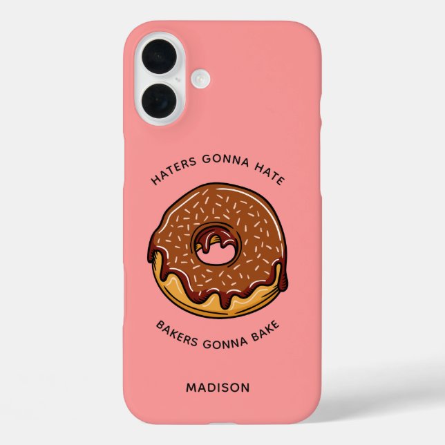 Custom name, text & colour DONUT phone cases (Back)
